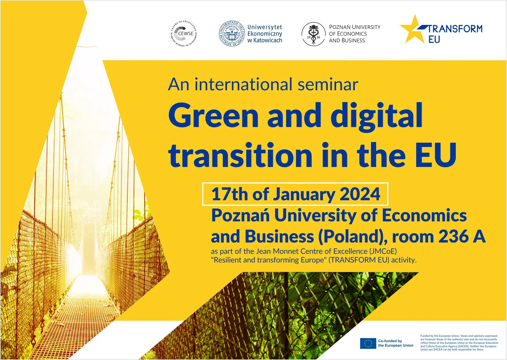 Green and digital transition in the EU – international seminar – Poznań ...