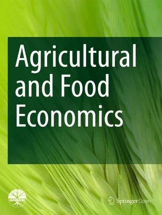 Okładka czasopisma naukowego Agricultural and Food Economics, wydawanego w formule Springer Open przy współpracy z SIDEA.